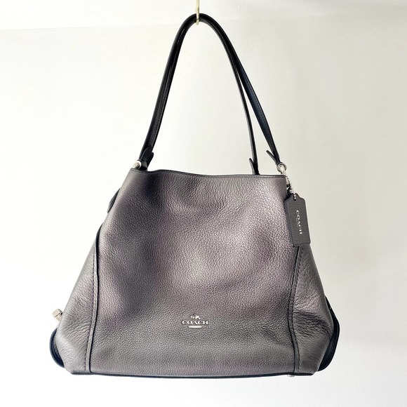 Coach 87399 Edie 31 Metallic Leather Shoulder Bag - Picture 1 of 10